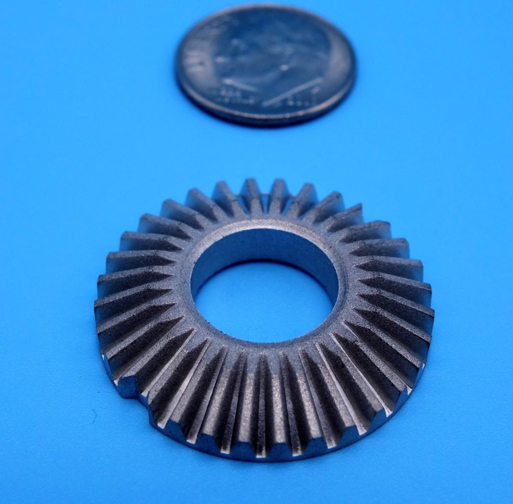 Bevel gear with indicator notch